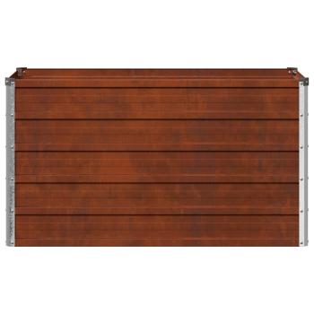 Hochbeet im Garten Wetterfeststahl 100 x 40 x 55 cm Stahl