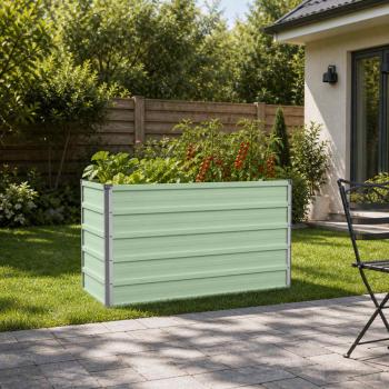ARDEBO.de - Hochbeet im Garten Pastellgrün 100 x 40 x 55 cm