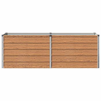 Hochbeet im Garten Holz Braun 163 x 40 x 55 cm Stahl