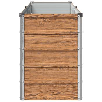 Hochbeet im Garten Holz Braun 163 x 40 x 55 cm Stahl
