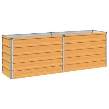 Hochbeet im Garten Holz Natur 163 x 40 x 55 cm Stahl