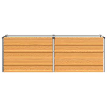 Hochbeet im Garten Holz Natur 163 x 40 x 55 cm Stahl
