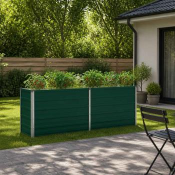 ARDEBO.de - Hochbeet im Garten Grün 163 x 40 x 55 cm Stahl