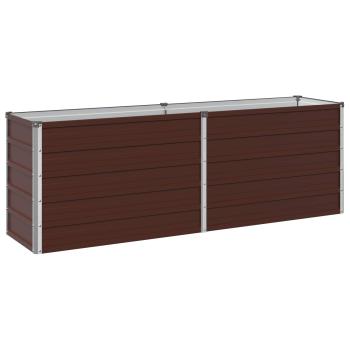 Hochbeet im Garten Braun 163 x 40 x 55 cm Stahl