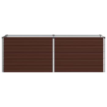 Hochbeet im Garten Braun 163 x 40 x 55 cm Stahl