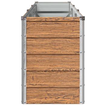 Hochbeet im Garten Holz Braun 242 x 40 x 55 cm Stahl