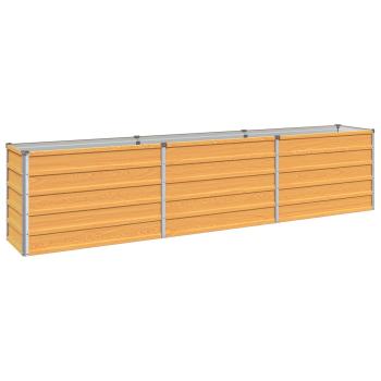 Hochbeet im Garten Holz Natur 242 x 40 x 55 cm Stahl