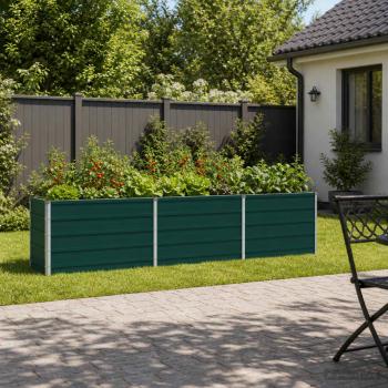 ARDEBO.de - Hochbeet im Garten Grün 242 x 40 x 55 cm Stahl