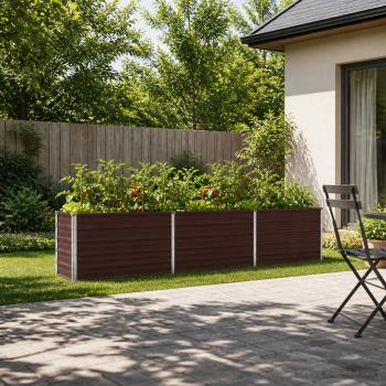 ARDEBO.de - Hochbeet im Garten Braun 242 x 40 x 55 cm Stahl