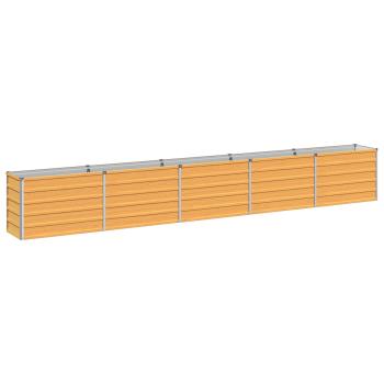 Hochbeet im Garten Holz Natur 400 x 40 x 55 cm Stahl