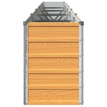 Hochbeet im Garten Holz Natur 400 x 40 x 55 cm Stahl