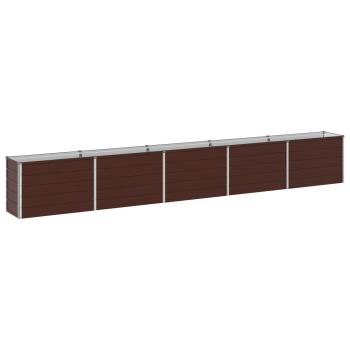 Hochbeet im Garten Braun 400 x 40 x 55 cm Stahl