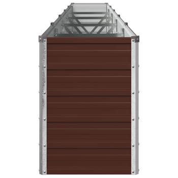 Hochbeet im Garten Braun 400 x 40 x 55 cm Stahl