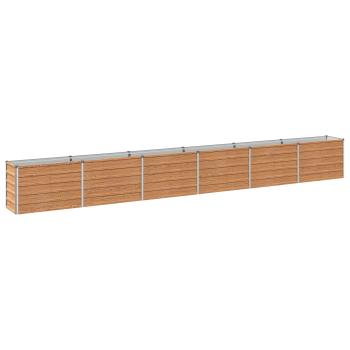 Hochbeet im Garten Holz Braun 480 x 40 x 55 cm Stahl