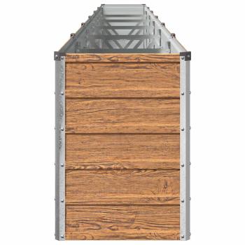 Hochbeet im Garten Holz Braun 480 x 40 x 55 cm Stahl