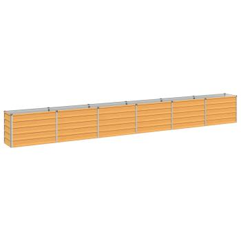 Hochbeet im Garten Holz Natur 480 x 40 x 55 cm Stahl