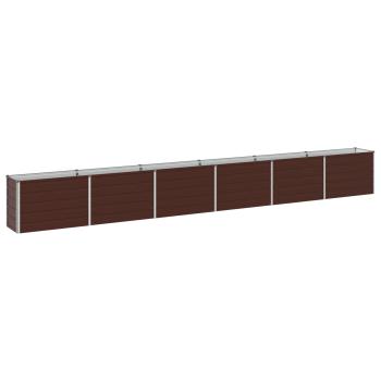 Hochbeet im Garten Braun 480 x 40 x 55 cm Stahl