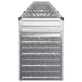 Hochbeet im Garten Verzinktes Silber 480 x 40 x 55 cm Stahl