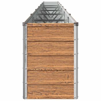 Hochbeet im Garten Holz Braun 600 x 40 x 55 cm Stahl