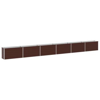 Hochbeet im Garten Braun 600 x 40 x 55 cm Stahl
