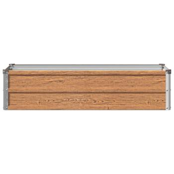 Hochbeet im Garten Holz Braun 100 x 40 x 24 cm Stahl