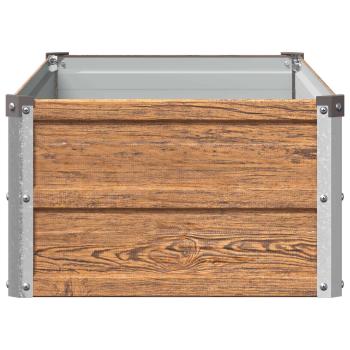 Hochbeet im Garten Holz Braun 100 x 40 x 24 cm Stahl