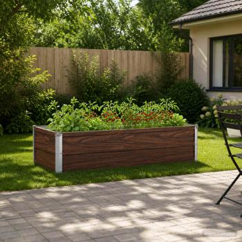 ARDEBO.de - Hochbeet im Garten Schwarznuss 100 x 40 x 24 cm Stahl