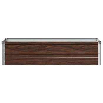 Hochbeet im Garten Schwarznuss 100 x 40 x 24 cm Stahl