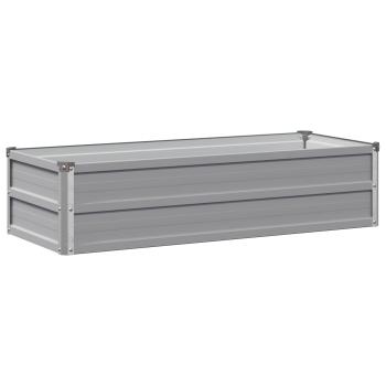 Hochbeet im Garten Grau 100 x 40 x 24 cm Stahl