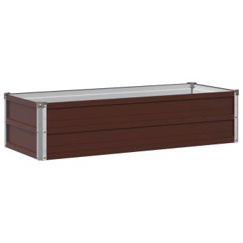 Hochbeet im Garten Braun 100 x 40 x 24 cm kaltgewalzter Stahl