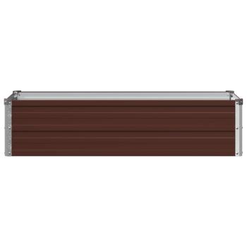 Hochbeet im Garten Braun 100 x 40 x 24 cm kaltgewalzter Stahl