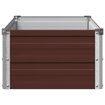 Hochbeet im Garten Braun 100 x 40 x 24 cm kaltgewalzter Stahl