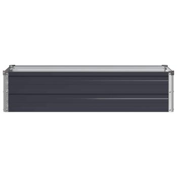 Hochbeet im Garten Anthrazit 100 x 40 x 24 cm Stahl