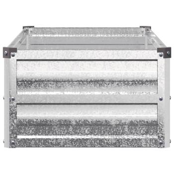 Hochbeet im Garten Verzinktes Silber 100 x 40 x 24 cm Stahl