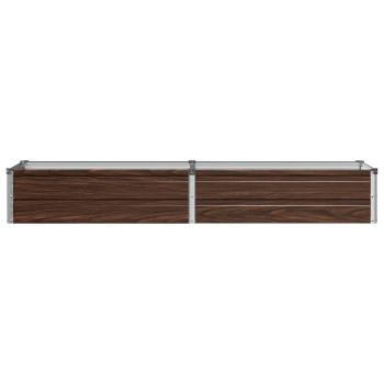 Hochbeet im Garten Schwarznuss 160 x 40 x 24 cm Stahl