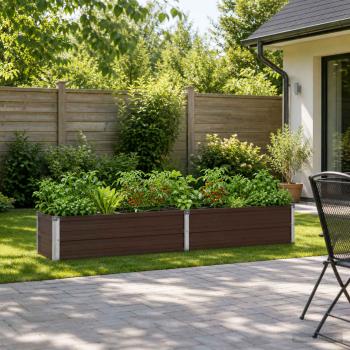 ARDEBO.de - Hochbeet im Garten Braun 160 x 40 x 24 cm Stahl