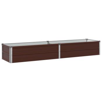 Hochbeet im Garten Braun 160 x 40 x 24 cm Stahl