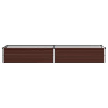 Hochbeet im Garten Braun 160 x 40 x 24 cm Stahl