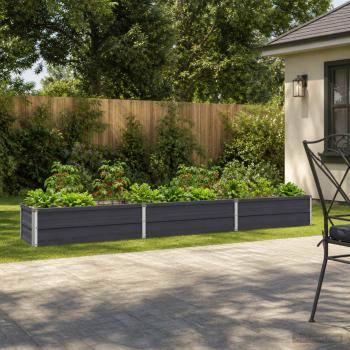 ARDEBO.de - Hochbeet im Garten Anthrazit 240 x 40 x 24 cm Stahl
