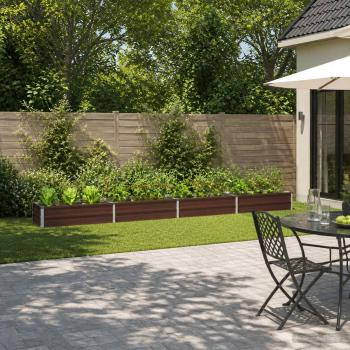 ARDEBO.de - Hochbeet im Garten Braun 320 x 40 x 24 cm Stahl