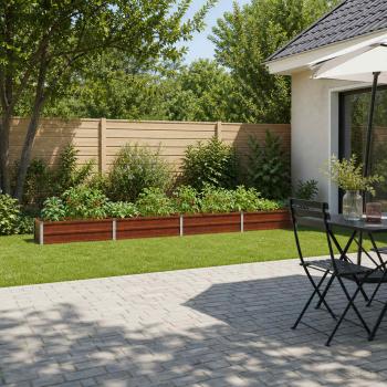 ARDEBO.de - Hochbeet im Garten Wetterfeststahl 320 x 40 x 24 cm Stahl