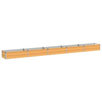 Hochbeet im Garten Holz Natur 400 x 40 x 24 cm Stahl