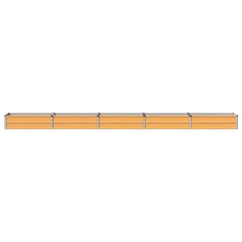 Hochbeet im Garten Holz Natur 400 x 40 x 24 cm Stahl