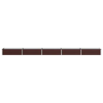 Hochbeet im Garten Braun 400 x 40 x 24 cm Stahl