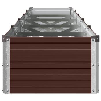 Hochbeet im Garten Braun 400 x 40 x 24 cm Stahl