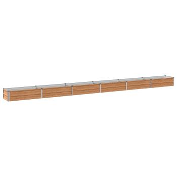 Hochbeet im Garten Holz Braun 480 x 40 x 24 cm Stahl