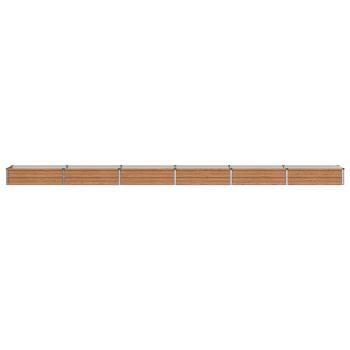 Hochbeet im Garten Holz Braun 480 x 40 x 24 cm Stahl