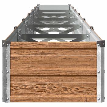 Hochbeet im Garten Holz Braun 480 x 40 x 24 cm Stahl