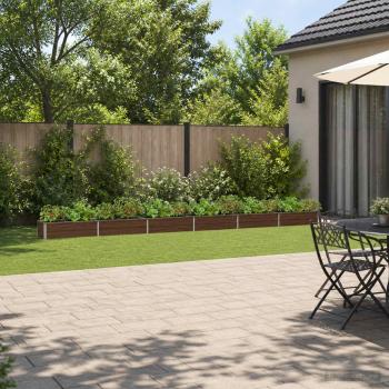 ARDEBO.de - Hochbeet im Garten Schwarz 480 x 40 x 24 cm kaltgewalzter Stahl