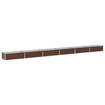 Hochbeet im Garten Schwarz 480 x 40 x 24 cm kaltgewalzter Stahl